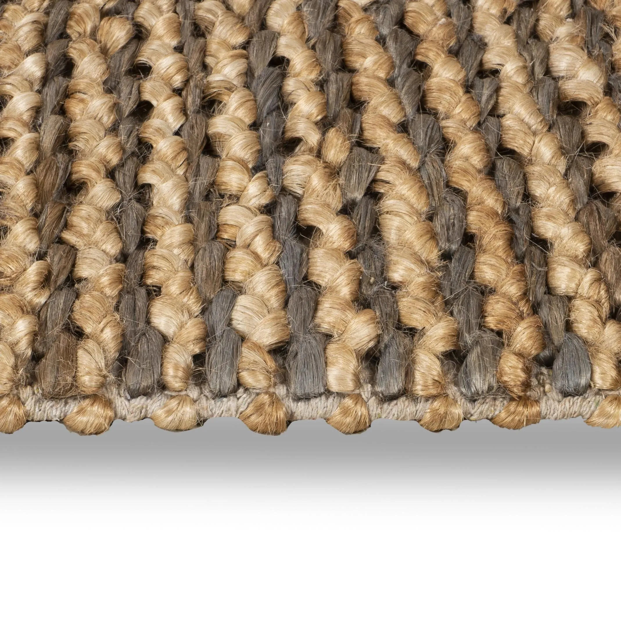 Zoha Jute Hand Woven Area Rug Solid Farmhouse For Bedroom & Kitchen